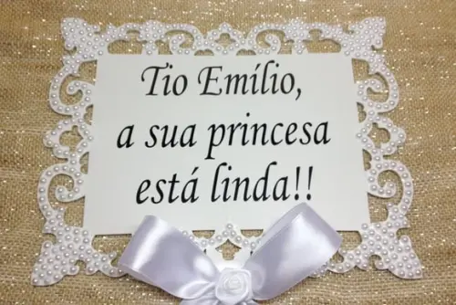 PLACA DE CASAMENTO PERSONALIZADA PÉROLAS
