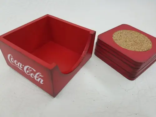 Porta copos vermelho coca cola