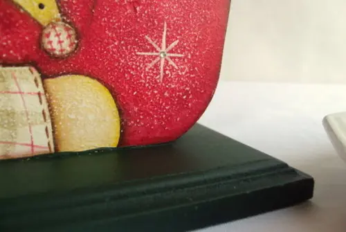 Porta Panetone em mdf Papai Noel Deitado
