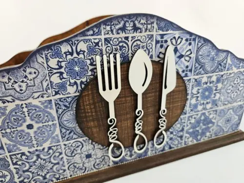 Porta Talher mdf Azulejo Português