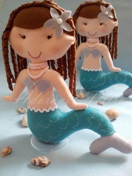 Boneca Sereia em Feltro