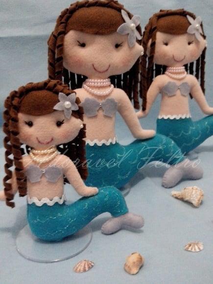 Boneca Sereia em Feltro