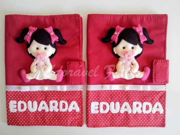 Capa Carteira de Vacinas Bonequinha Eduarda