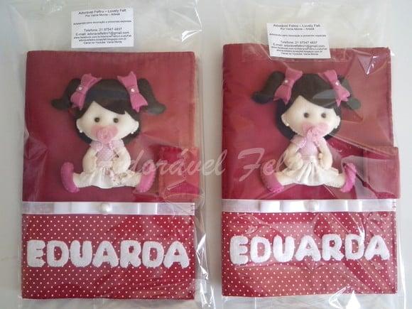 Capa Carteira de Vacinas Bonequinha Eduarda