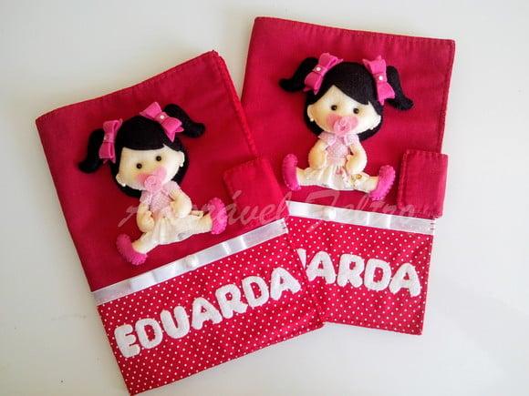 Capa Carteira de Vacinas Bonequinha Eduarda