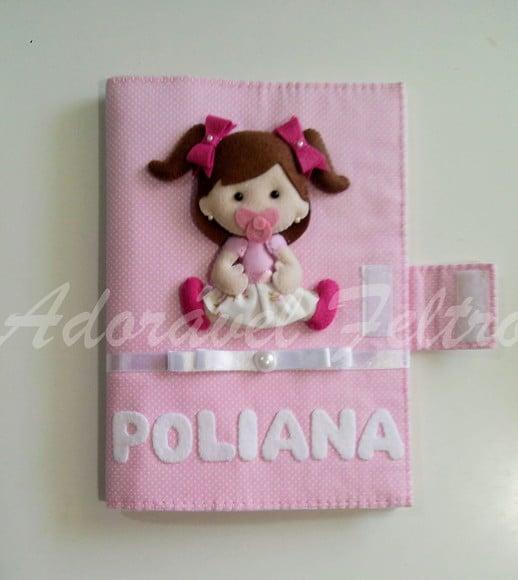 Capa Carteira de Vacinas Bonequinha Poliana
