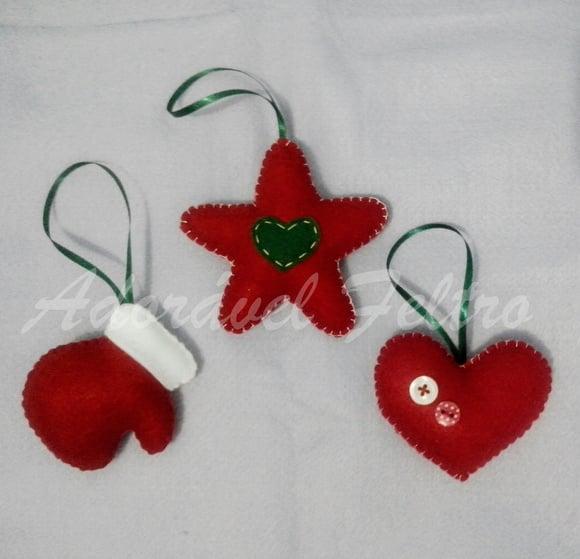 Enfeite Luva do Papai Noel
