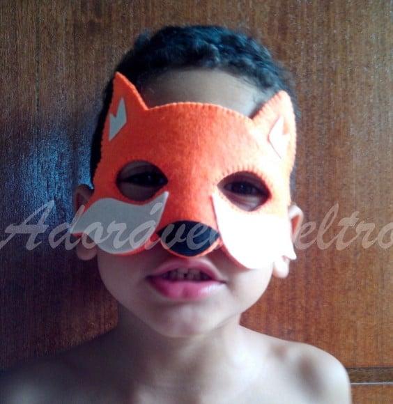 Kit 15 Máscaras Raposa em Feltro