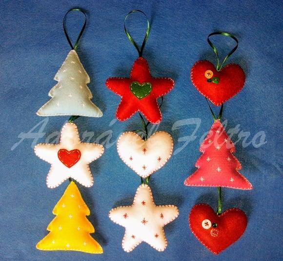 Kit 14 Enfeites para Árvore de Natal - 10cm