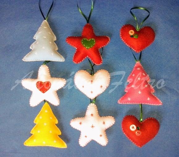 Kit 14 Enfeites para Árvore de Natal - 10cm