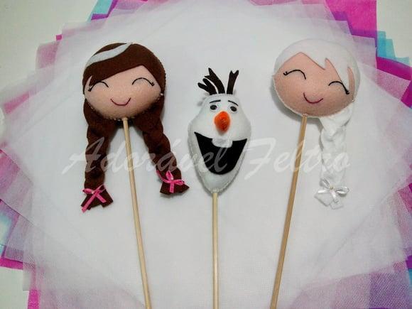 Kit 2 Centros de Mesa Elsa, Anna ou Olaf - Frozen