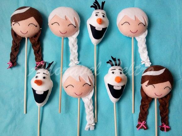 Kit 2 Centros de Mesa Elsa, Anna ou Olaf - Frozen