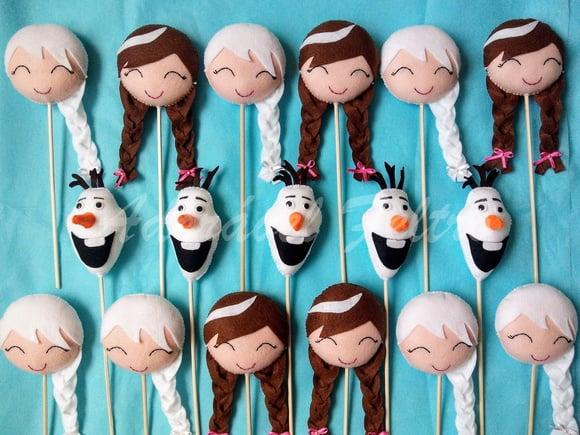 Kit 2 Centros de Mesa Elsa, Anna ou Olaf - Frozen