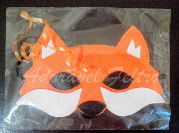 Kit 2 Máscaras Raposa em Feltro