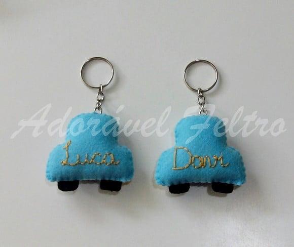 Kit 3 Chaveiros Fusca