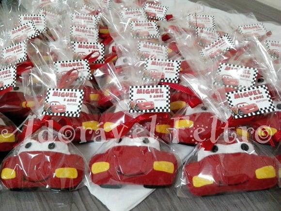 Kit 3 Chaveiros Mc Queen em Feltro-carros