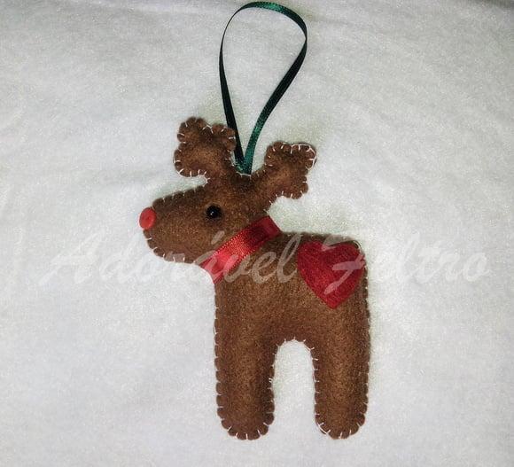 Kit 3 Enfeites para Árvore de Natal - Rena