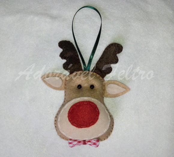 Kit 3 Enfeites para Árvore de Natal - Rena