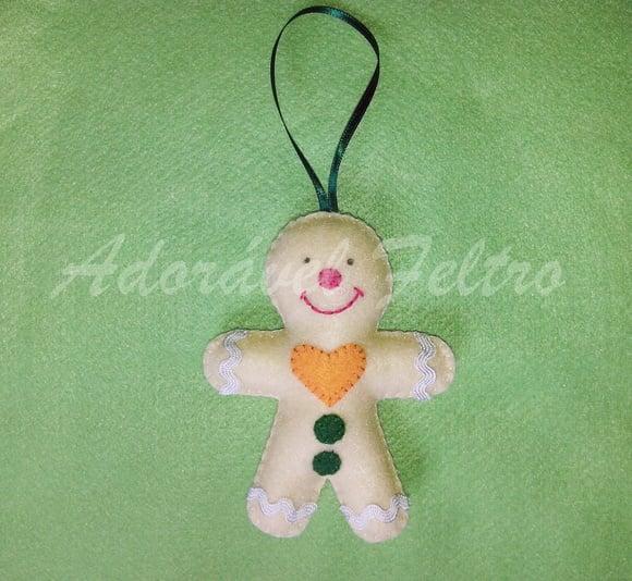 Kit 3 Enfeites para Árvore de Natal-boneco Biscoito