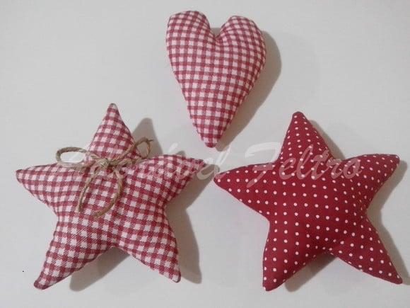 Kit 3 Enfeites para Árvore de Natal-coração