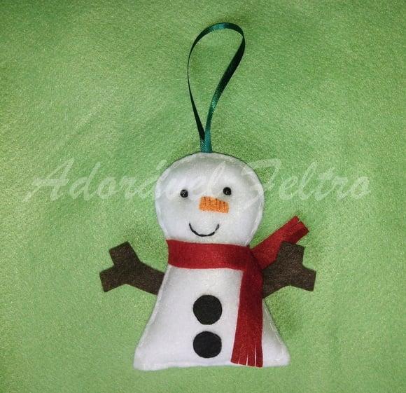 Kit 3 Enfeites para Árvore de Natal-boneco de Neve