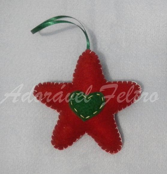 Kit 3 Enfeites para Árvore de Natal-estrela