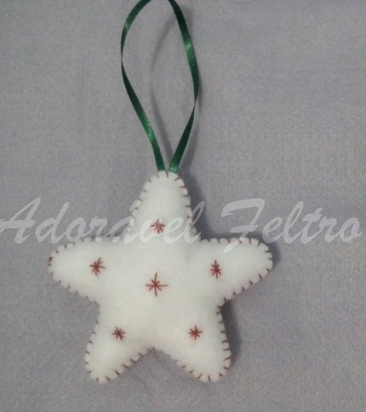 Kit 3 Enfeites para Árvore de Natal-estrela