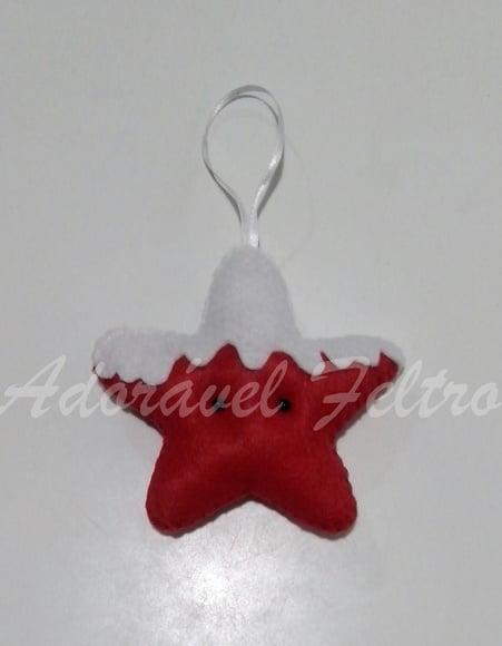 Kit 3 Enfeites para Árvore de Natal-Estrela