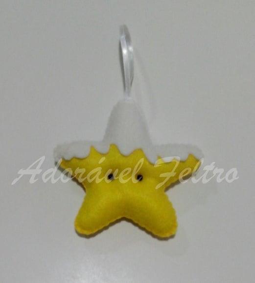 Kit 3 Enfeites para Árvore de Natal-Estrela