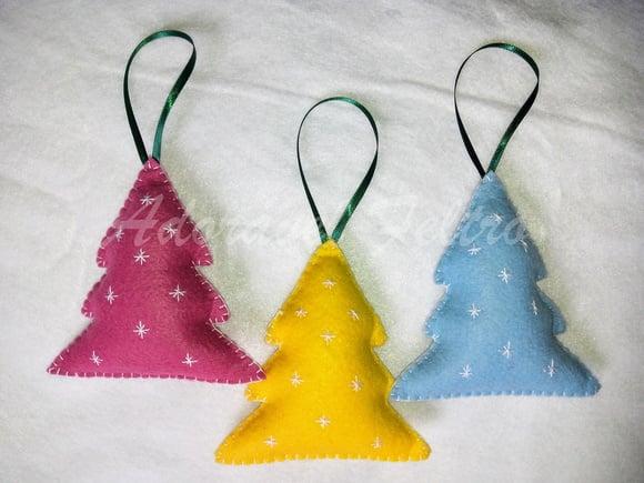 Kit 3 Enfeites para Árvore de Natal-pinheiro
