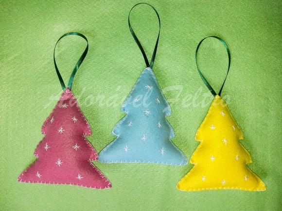 Kit 3 Enfeites para Árvore de Natal-pinheiro
