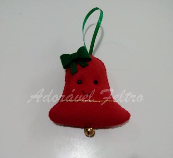 Kit 3 Enfeites para Árvore de Natal-Sino