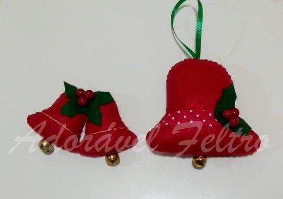 Kit 3 Enfeites para Árvore de Natal-Sino