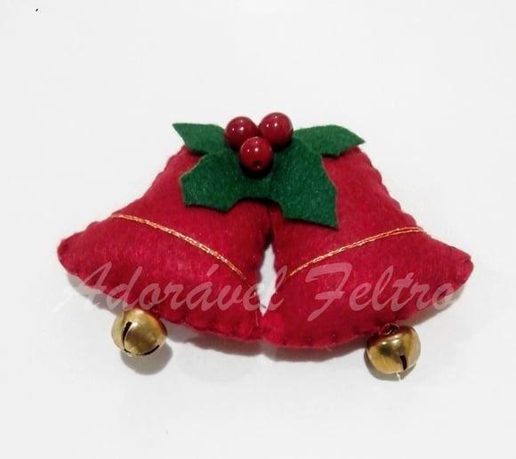 Kit 3 Enfeites para Árvore de Natal-Sino