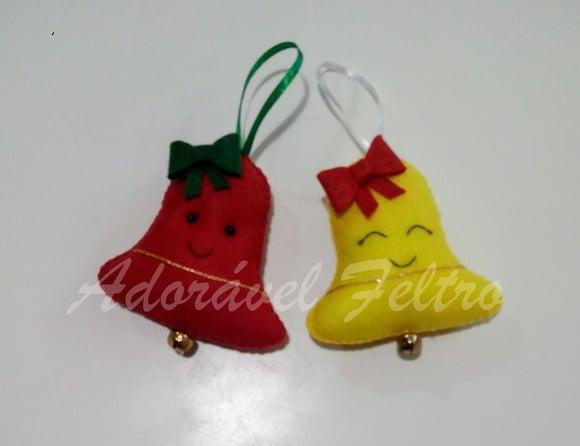 Kit 3 Enfeites para Árvore de Natal-Sino