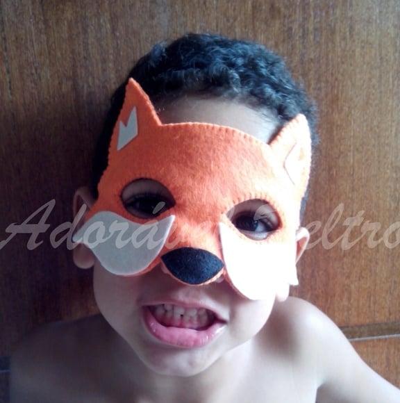 Kit 3 Máscaras Raposa em feltro