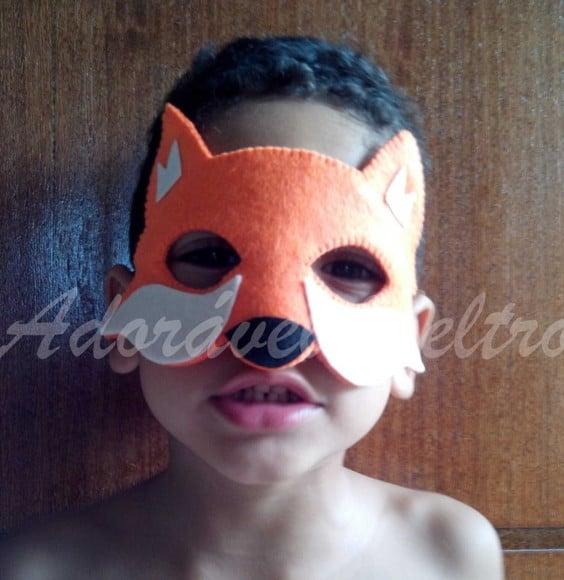 Kit 3 Máscaras Raposa em feltro