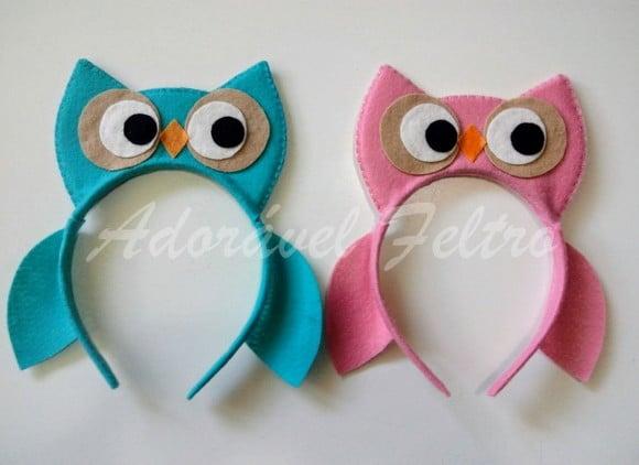 Kit 3 Tiaras Coruja