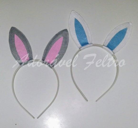 kit 3 Tiaras Orelhas de Coelho