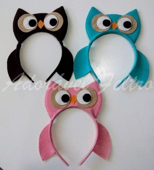 Kit 3 Tiaras Coruja
