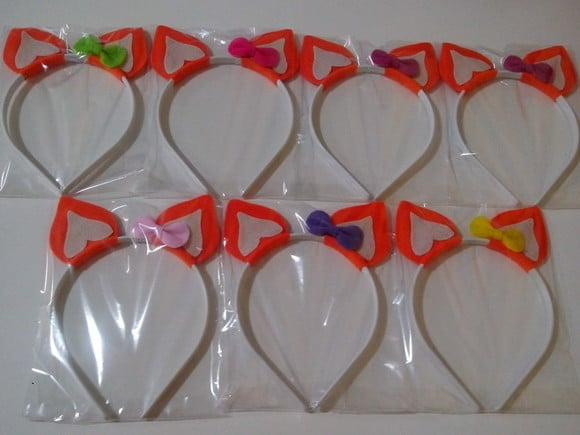 Kit 3 Tiaras Orelhas de Raposa