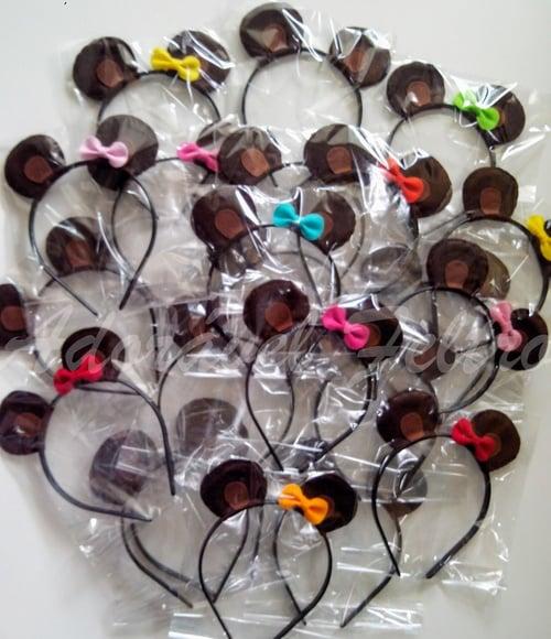 Kit 3 Tiaras Orelhas de Ursa com Laço
