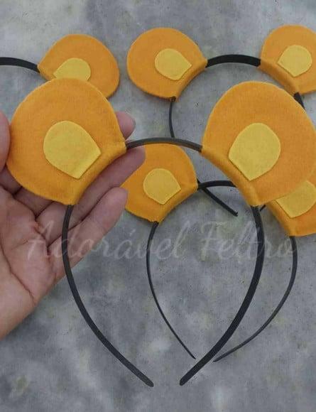 Kit 3 Tiaras Orelhas de Urso