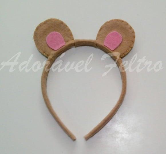 Kit 3 Tiaras ursinho (encapada)
