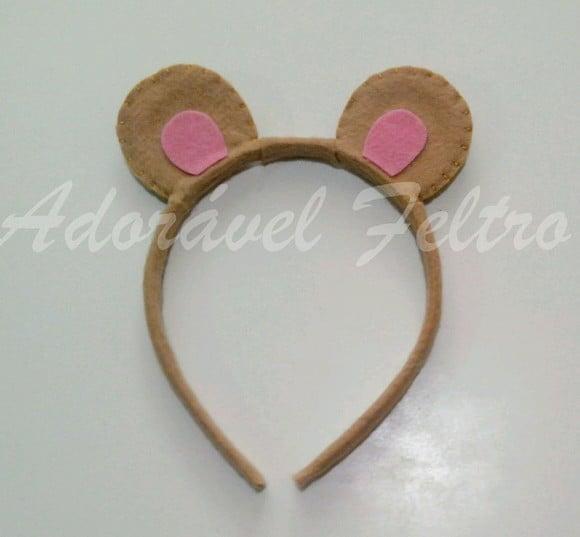 Kit 3 Tiaras Orelhas de urso(encapada)