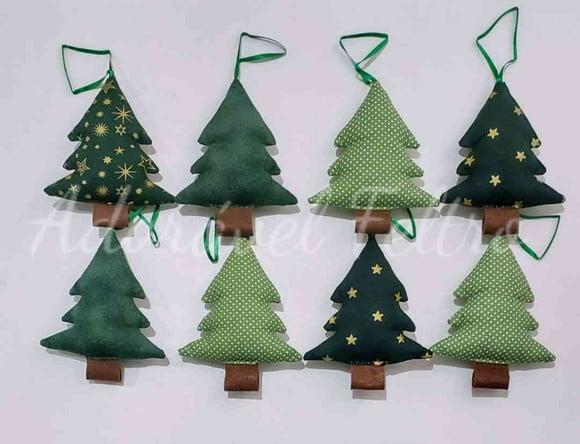 Kit 5 Pinheiros - Enfeite para Árvore de Natal