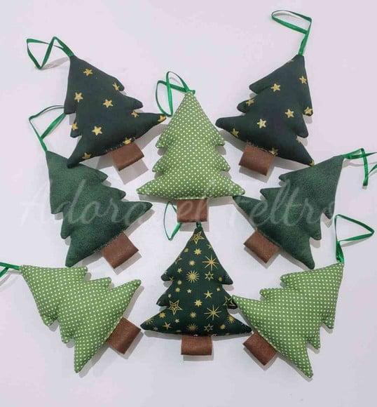 Kit 5 Pinheiros - Enfeite para Árvore de Natal