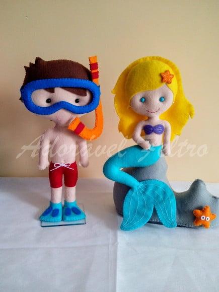 Kit Sereia e Mergulhador
