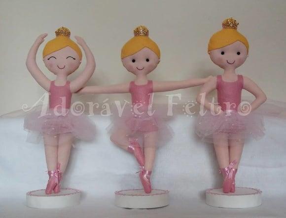 Linda Boneca Bailarina em Feltro 35cm