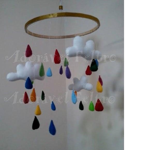 Lindo Móbile Chuva de Alegria (Aro 25cm)